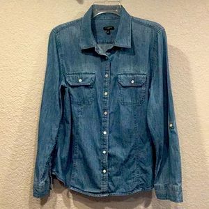 Talbots Blue Jean Blouse